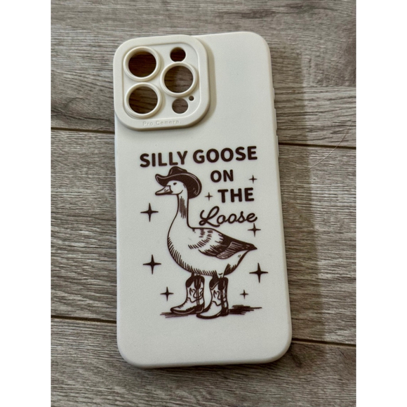 Silly Goose on the Loose IPhone 15 Pro Max Beige Case - Picture 2 of 3